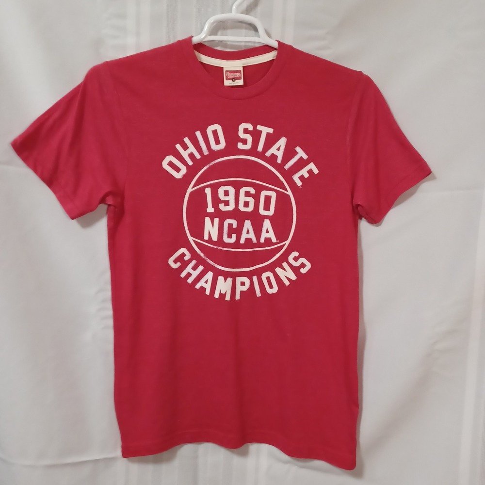 Homage T-Shirt Men Small Red Ohio State 1960 NCAA Champions Basketball Tri-Blend